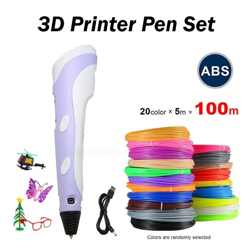 

Ручка для 3d-печати, волшебная ручка/карандаш 3 d Stift, пластиковый ABS-Филамент 1,75 мм для детей, обучающие игрушки для рисования, подарок на день ...