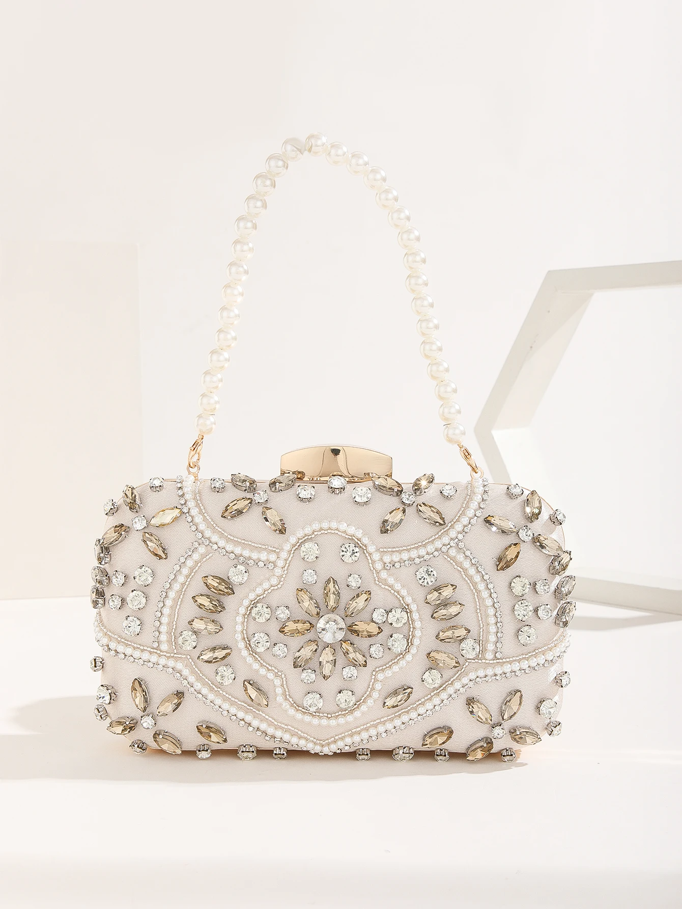 Великолепный элегантный ручной работы с жемчугом и бриллиантами