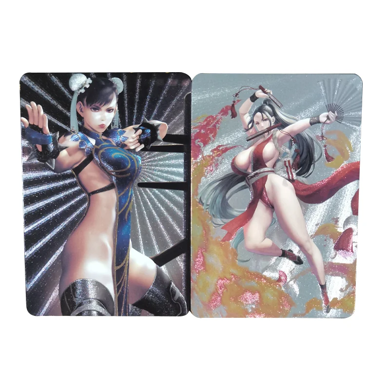 

Anime Special Troopsstreet Fighter Chun-Li Mai Shiranui Acg Diy Sexy Thick Flash Collection Card Anime Peripheral Birthday Gift