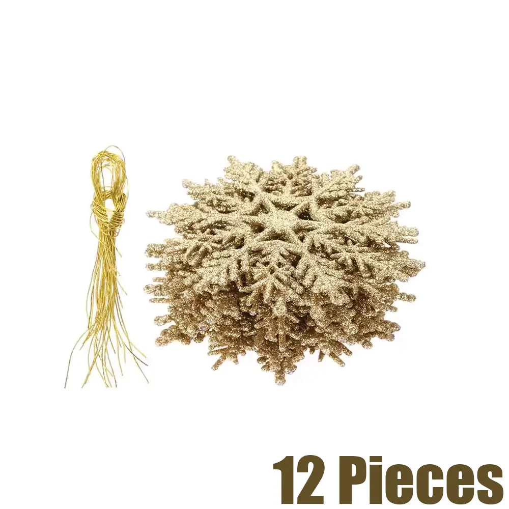 

Рождественские подвески снежинки пластик 12 шт.