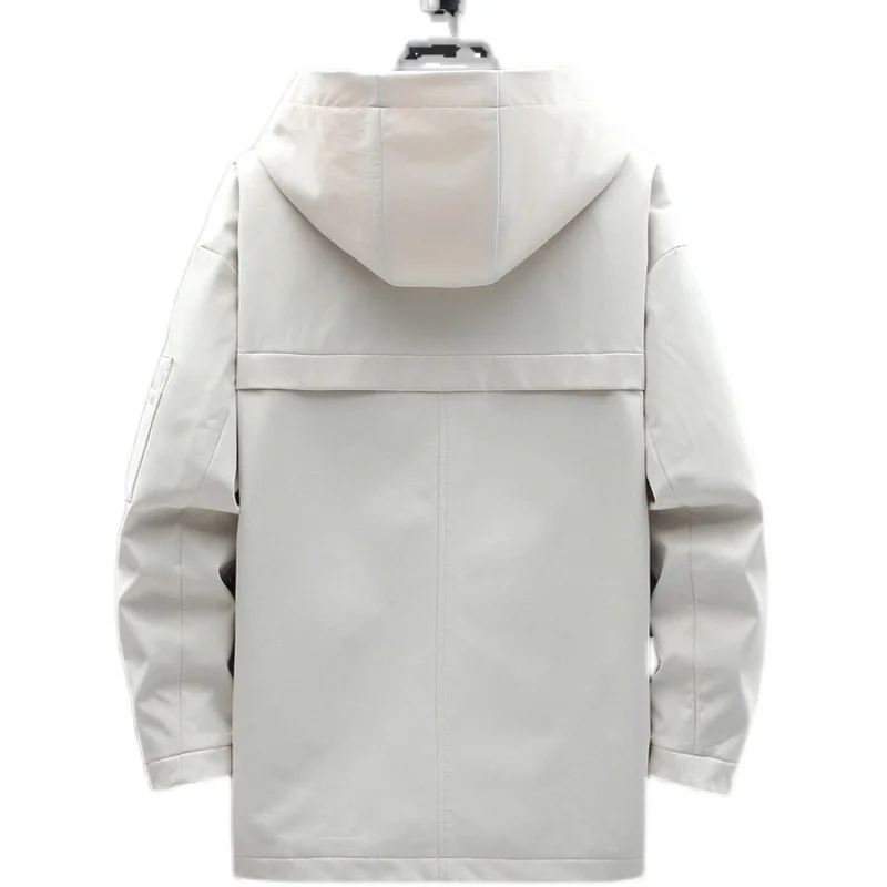 Fashion 2023 Autumn Winter Mens Cotton-Padded Jacket Casual Warm Hooded Coat Hip Hop Streetwear Thick Parkas Youth Tops Clothing