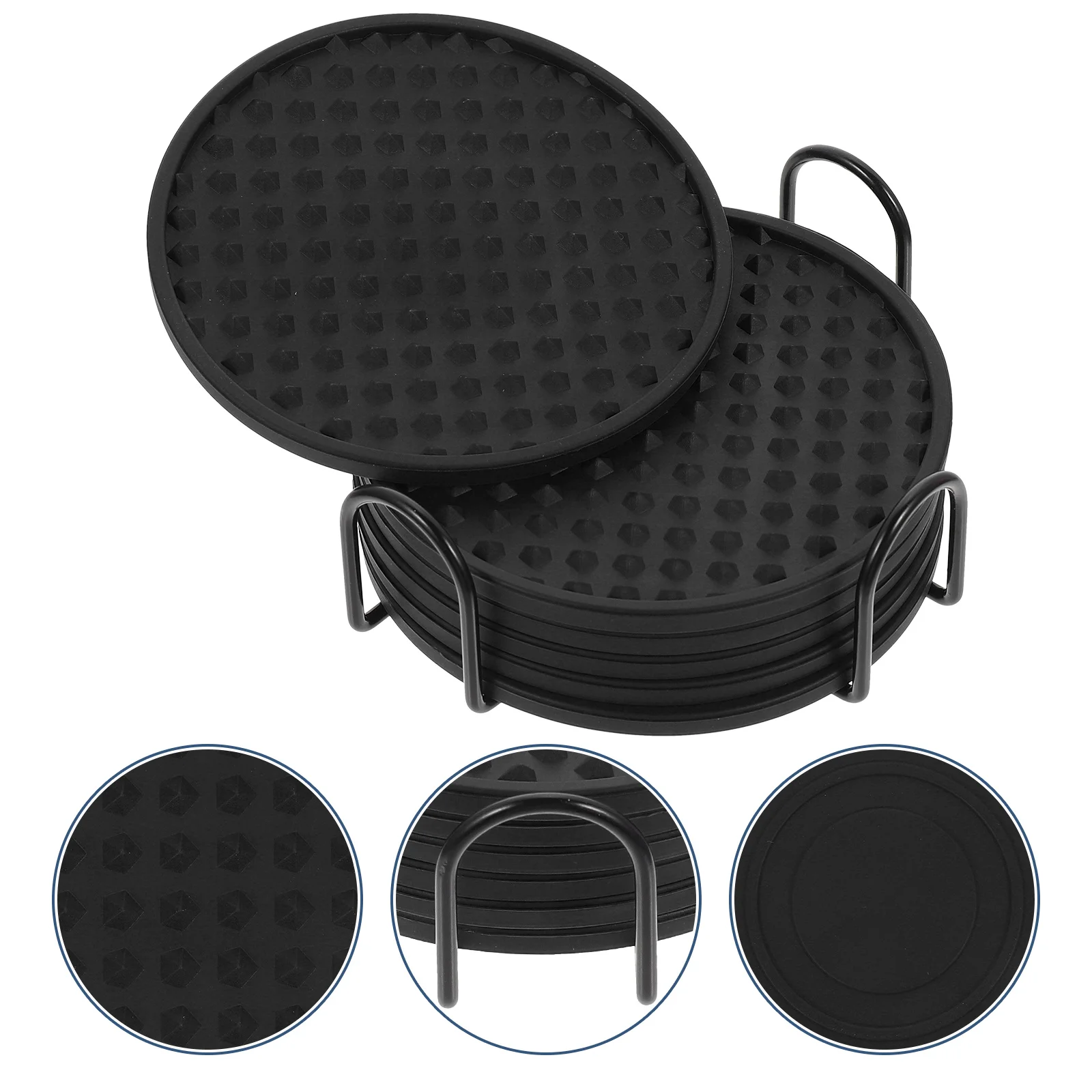 

Coasters Coaster Mat Silicone Cup Pad Tea Tray Pot Hot Coffee Round Mug Trivets Drink Bar Table Ceremony Desk Fu Kung