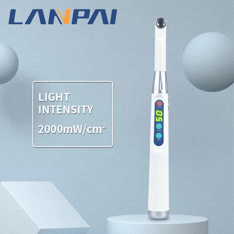 

Lanpai Dental Led Curing Light 1 Second Wireless Lamp 3 Modes 1200-2600 Mw/Cm² Laser Dental Photopolymerizer Dentistry Equipment