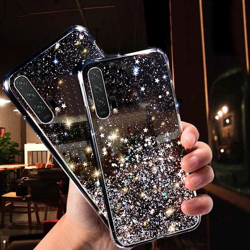 

Luxury Glitter Soft Crystal Case For Huawei Honor 10 Lite 10i 20 9X 8A 8X 8C 8S 7A 7C Play 9A 9 30S 30 Pro Plus Bling Full Cover