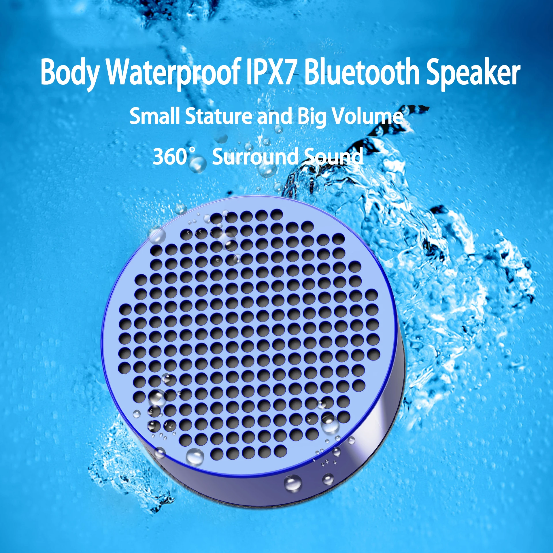 

Беспроводная Bluetooth-Колонка TWS, водонепроницаемая IPX7 Спортивная звуковая шкатулка, уличный портативный сабвуфер, прозрачная стерео-музыка с ...