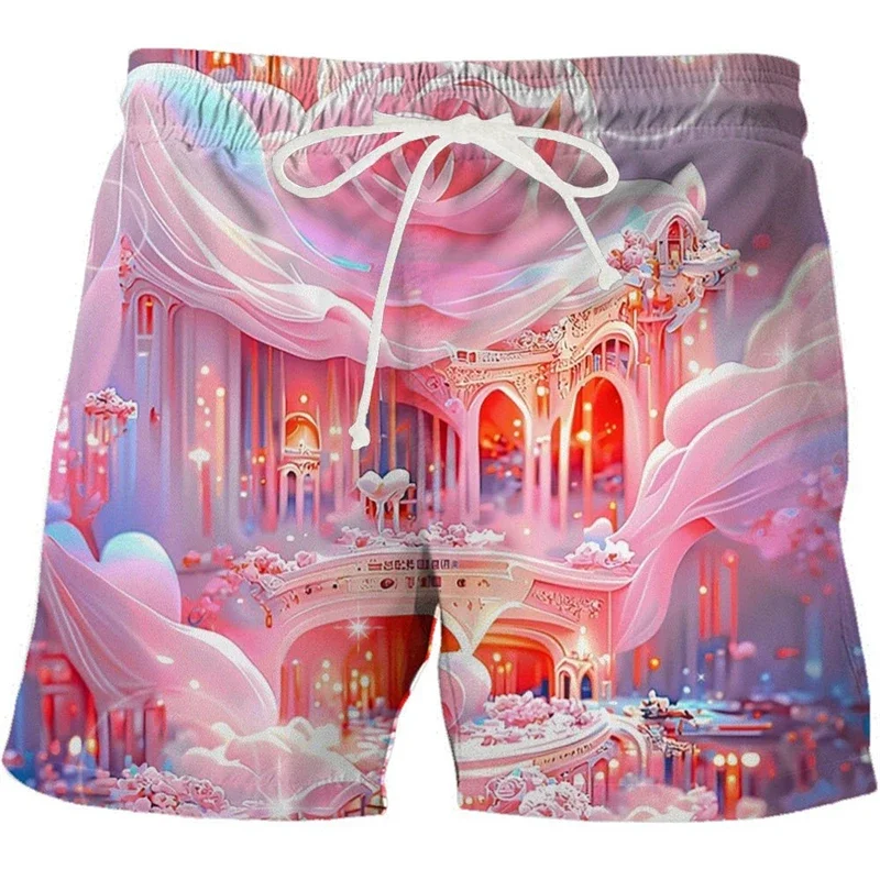 Летние мужские повседневные шорты пляжные с 3D принтом крутые плавки для серфинга