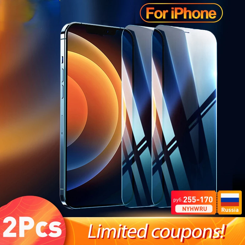 

2Pcs Tempered Glass For iPhone 13 Pro Max Protector For iPhone 12 11 Pro Max Glass Tempered Film Screen Protector Glass
