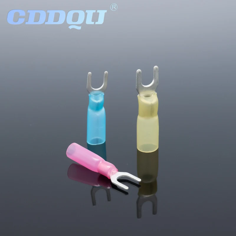 Waterproof Heat Shrink Insulated Fork Terminal Block Electrical Wire Spade Crimping Connector AWG22-10 0.5-6.0mm U Type Terminal Waterproof Heat Shrink Insulated Fork Terminal Block Electrical Wire Spade Crimping Connector AWG22-10 0.5-6.0mm U Type Terminal