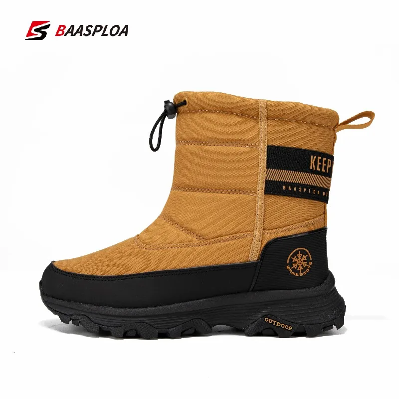 Baasploa 2022 New Fashion Women Winter Shoes Waterproof Warm Sneakers Thicken Plush Ankle Boots Snow Botas De Mujert White Boots