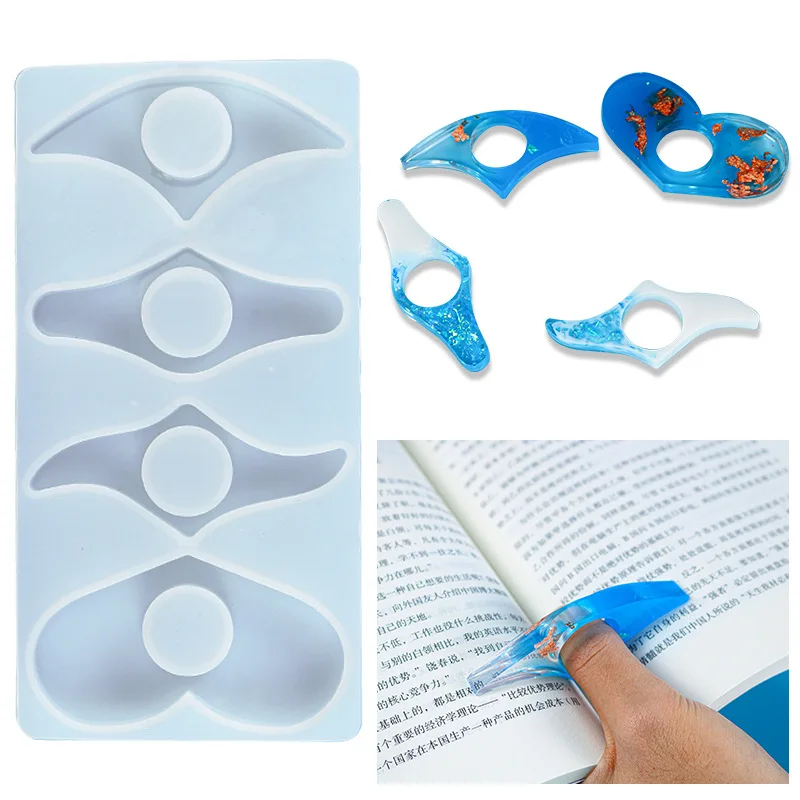 1pc DIY Bookmark Book Ring Epoxy Mold Reading Aid Silicone Resin Mold Handmade Making Mould Form