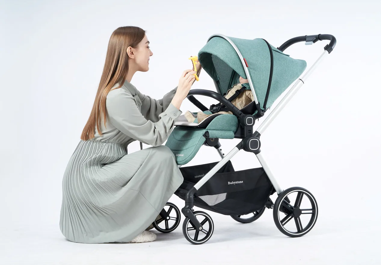 Компактная Легкая детская коляска, детская коляска с задним сиденьем, подходит для новорожденных