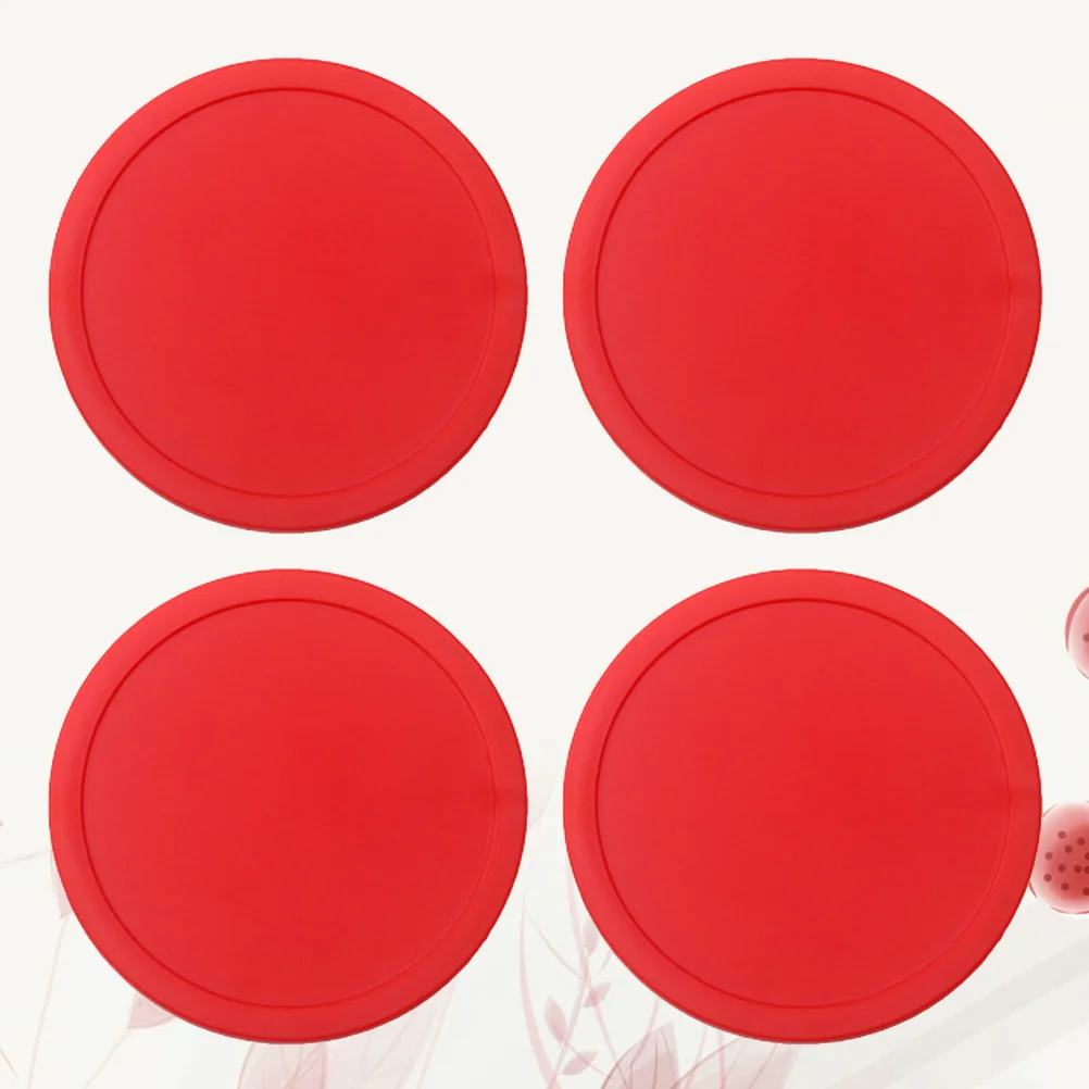 

4pcs 75mm Air Hockey Pushers Pucks Red Air Hockey Children Table Mini Ice Hockey Piece Air Suspension Accessories Tools