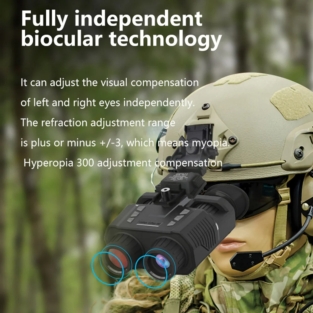

NV8000 3D Infrared Night Vision Binoculars Telescope Professional HD 1080P Head Mount Camera for Hunting Camping Tactics Goggle