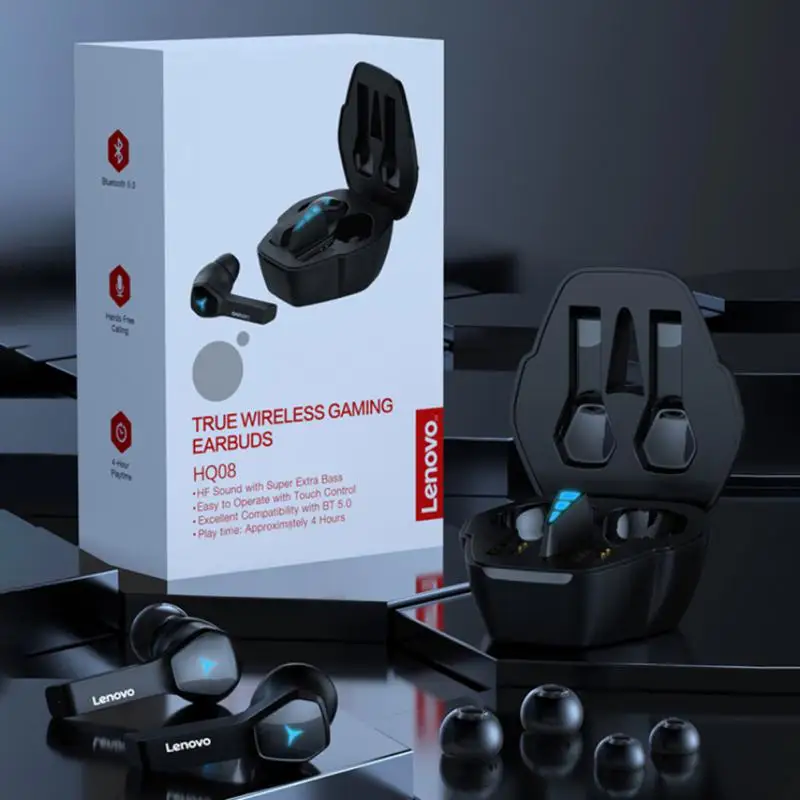 

Original Lenovo HQ08 TWS Wireless Bluetooth Headphones With Mic 400mAh Charging Box Earphones AAC HIFI Music Headset Наушники