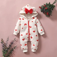 baby hoodie wearable unisex zipper design baby winter hooded romper for outdoor infant outfits toddler bodysuit