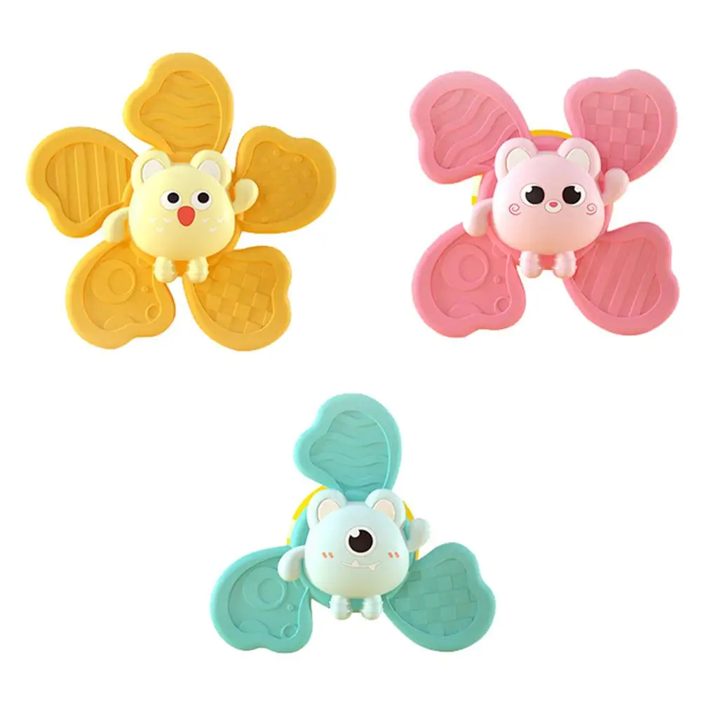 

Pack of 3 Interesting Baby Bath Toys Top ning Top Toy Kids Gift
