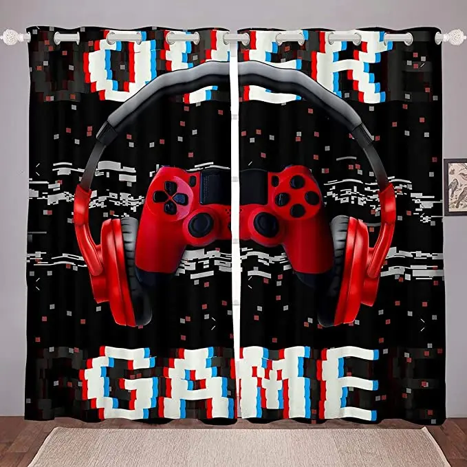 2 шт. шторы с 3d-рисунком для видеоигр и ТВ