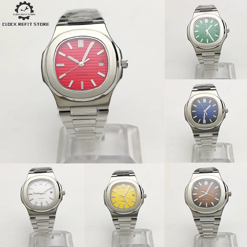 

Nautilus Men's Luxury Watch, Six Color Super Luminous Dial, Automatic Mechanical Movement, 40mm, Sapphire Crystal Date，Business