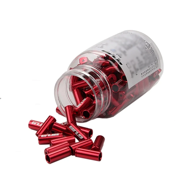 

GUB 100Pcs Cnc 4Mm Shift Line Tube Caps Mountain Road Bike Aluminum Alloy Tip Shift Line Tube Tube Cap Wire Tube Sleeve