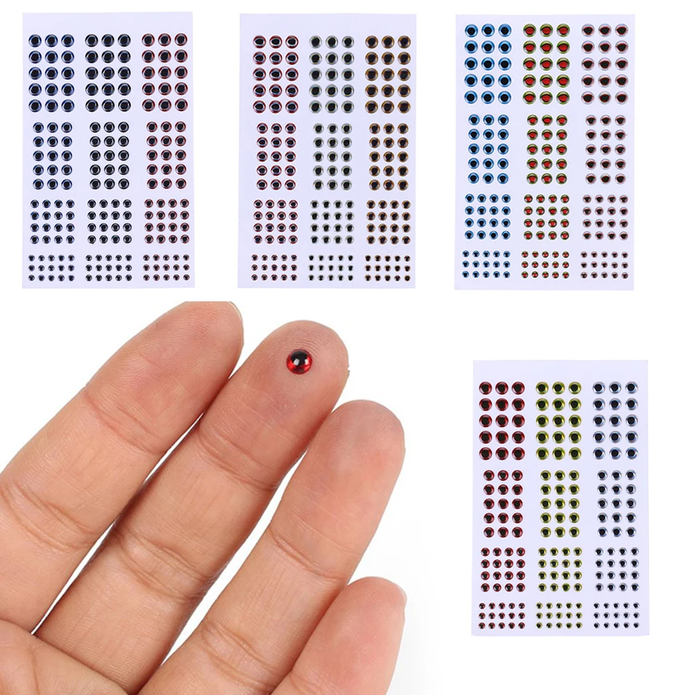 183 шт. голографические 3D-Наклейки для рыбалки 3-6 мм