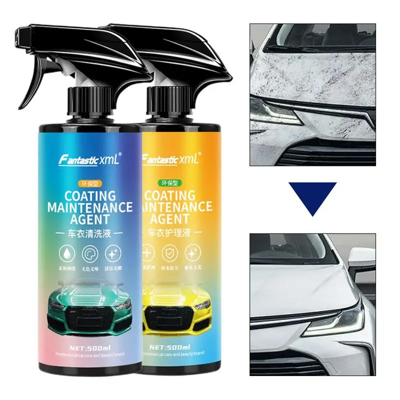 

500ml Car Maintenance Kit Portable Easy Car Clean Accessories Vehicle Paint Polish Spray Multifunctional DIY Friendly Car Care