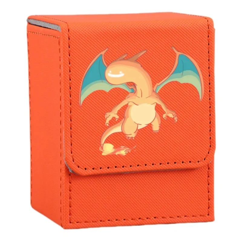 Фото Чехол для карт Pokemon Anime Charizard Charmander Bulbasaur Ivysaur Squirtle, кожаные фигурки «сделай сам», коробка для хранения игровой коллекции №2