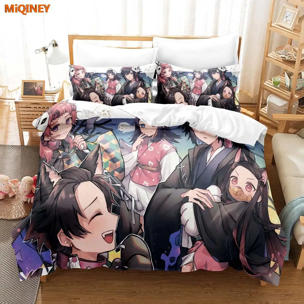 Новинка пододеяльник MiQINEY с 3d изображением рассекающего демонов комплект из двух