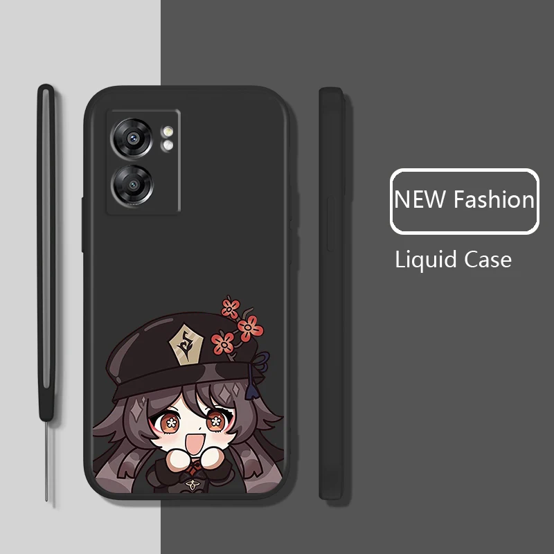 

Genshin Impact Girl Cute Case For OPPO Find X5 X3 Lite F21 A96 A94 A93 A77 A76 A74 A72 A57 A53S 5G Liquid Rope Phone Cover Coque