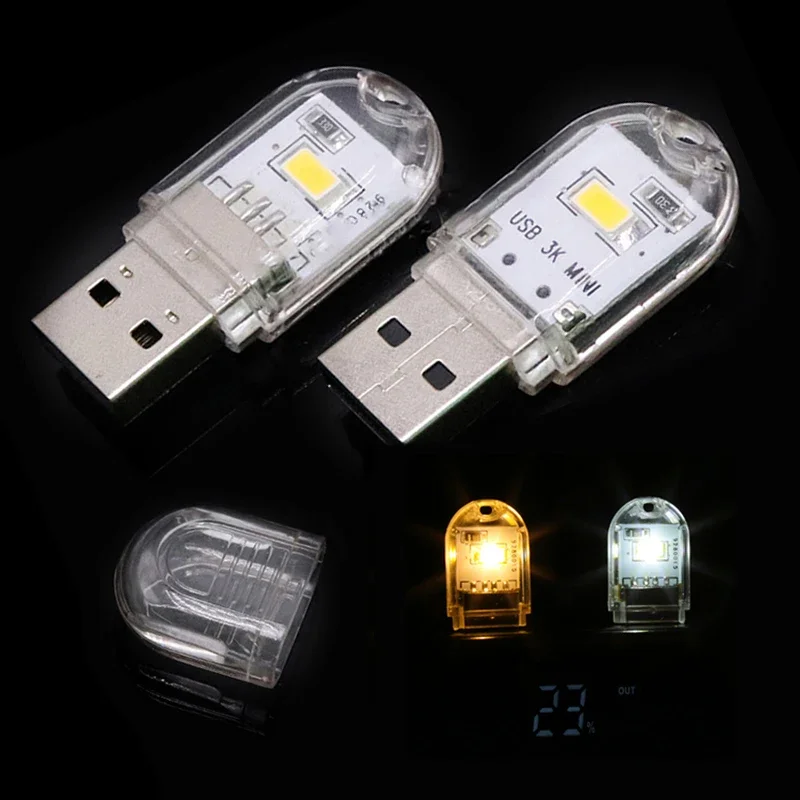 USB-разъем светодиодная лампа для Power Bank/компьютера мини-светодиодная книжная