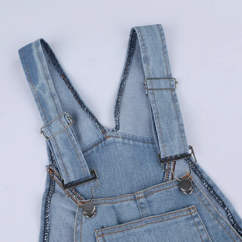 Fashion Women Ladies Baggy Denim Cross Border Special Jeans Bib Full Length Overall Solid Loose Casual Jumpsuit Hot Suspender