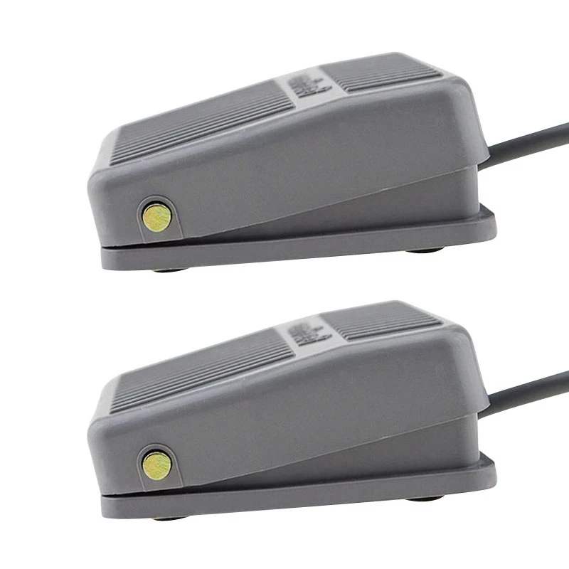 

2X 250V Footswitch Foot Momentary Control Switch Electric Power Pedal SPDT Grey