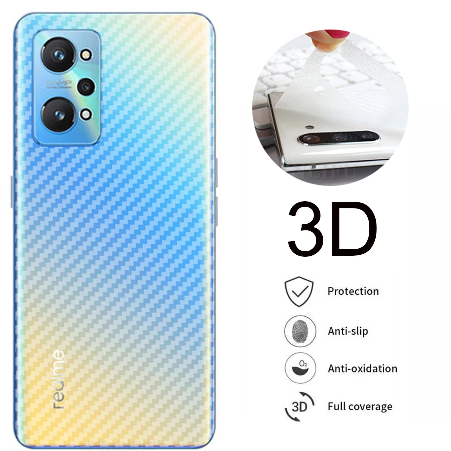 3D Curved Back Carbon Fiber Film For OPPO Realme X7 6 7 8 XT 9 Pro GT Neo 2 Full Cover Screen Protector Oppo A9 A5 A1 C2 2020