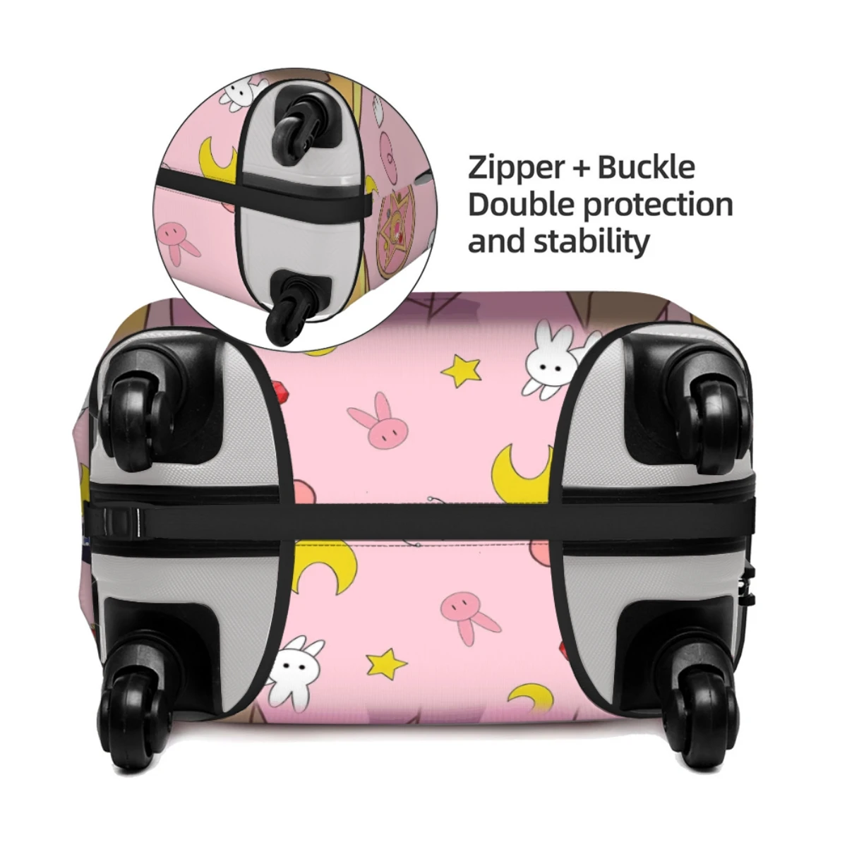 Personality Travel Accessory Luggage Covers High Elastic Fabric Protects Luggage From Dust And Scratches 18-32in Suitcase Cover