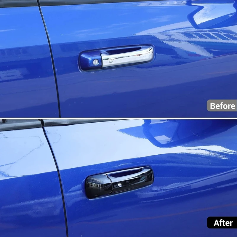 Накладка на дверную ручку для Dodge Ram 1500 2500 3500 2009-2018 черная накладка + заднюю дверь