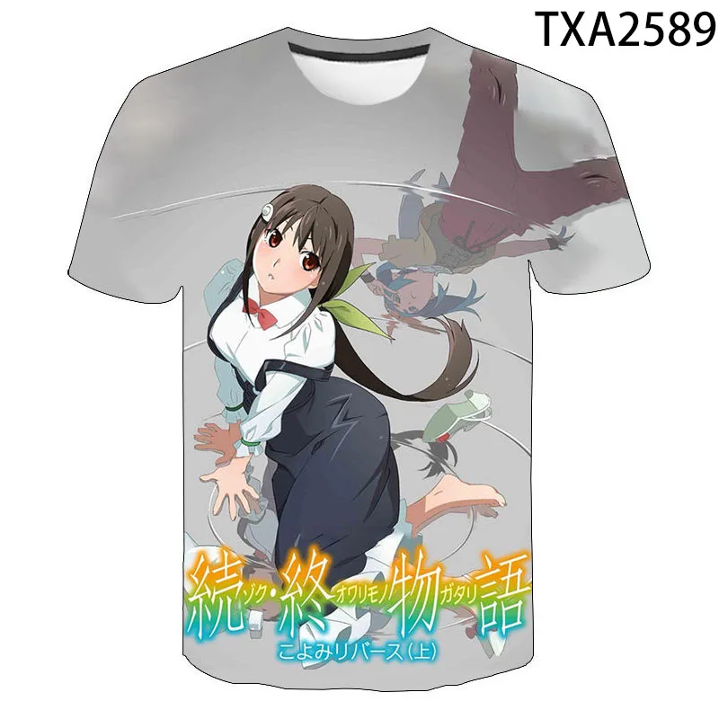 

2020 Monogatari Cartoon 3D T Shirts Casual Boy girl Kids Fashion Streetwear Printed T-shirt Men Women Children Cool Tops Tee