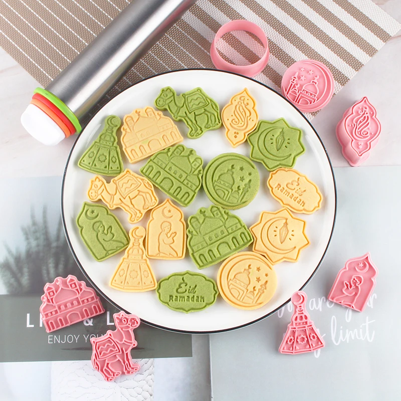 

Dorica 8 шт./компл. Mubarak Eid Series шоколадная паста, булочка, поршень, форма «сделай сам»