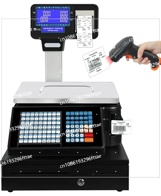 Экспорт на английском языке весы с двойным штрих-кодом для супермаркетов