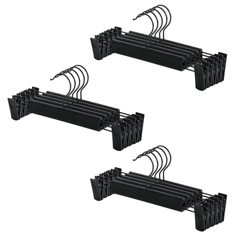 

30PCS/SET Metal Pants Skirt Hangers Trouser Stand Holder With 2 Adjustable