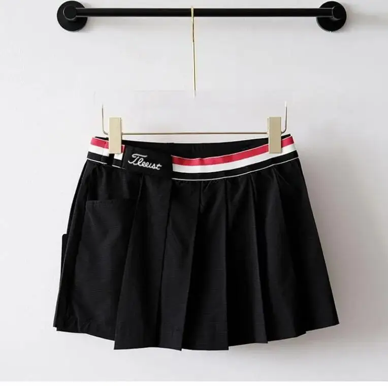 Women's Golf Clothing Top and Skirt Golf Suit Comfortable Golf Shirts Short-sleeved Pleated Skirt Anti-light Golf Golf Skirt