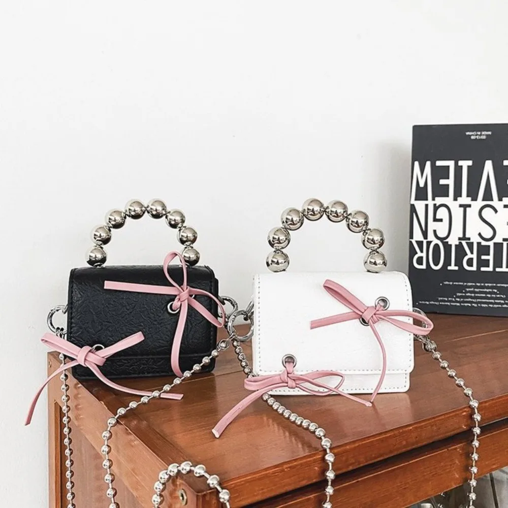 Милая квадратная мини-сумка с бантом Корейская женская сумка через плечо Y2k на