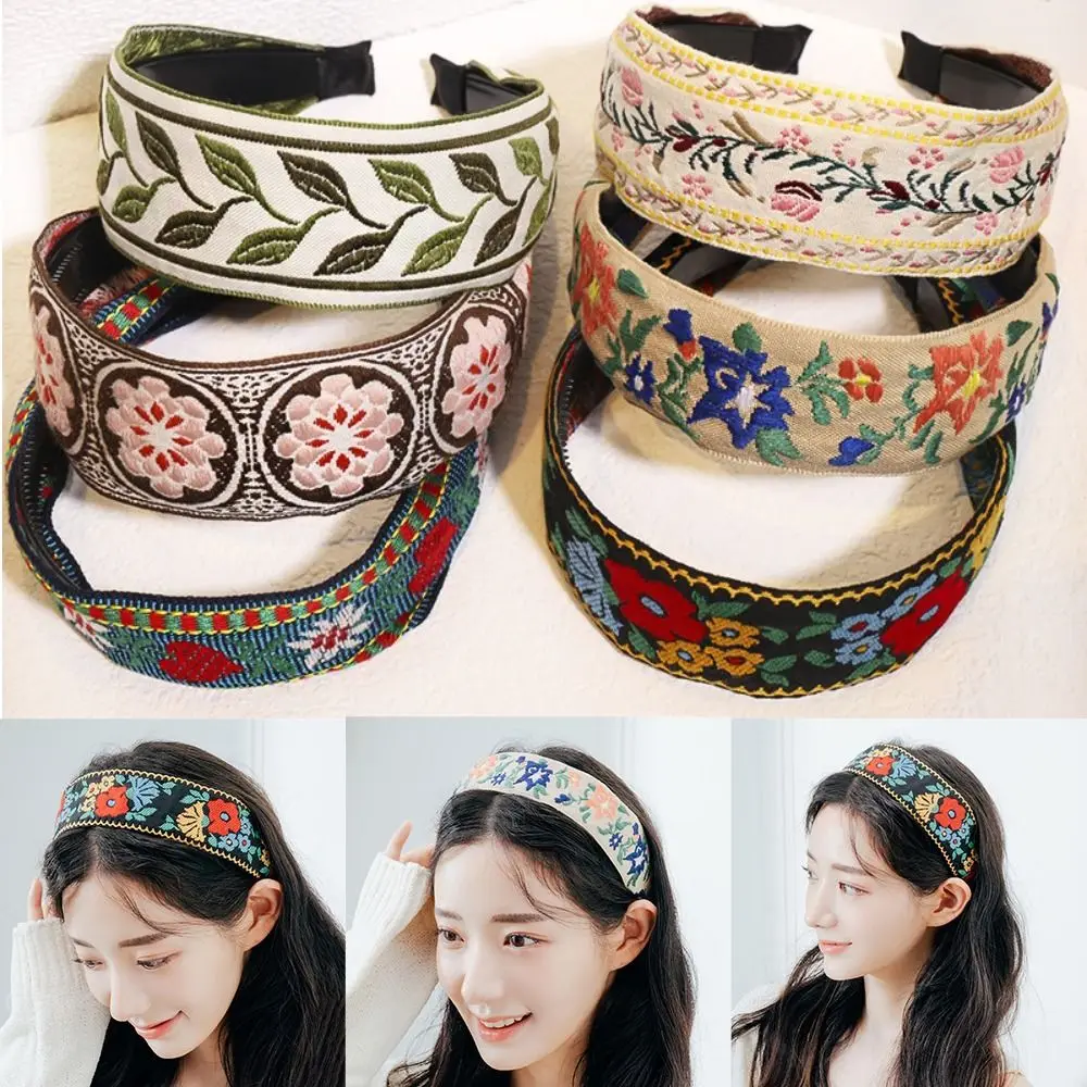 

Этнический цветочный богемный винтажный женский ободок для волос