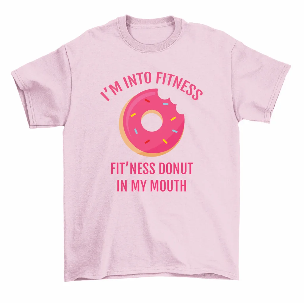 Я занят фитнесом футболка с длинным или коротким рукавом в виде пончика