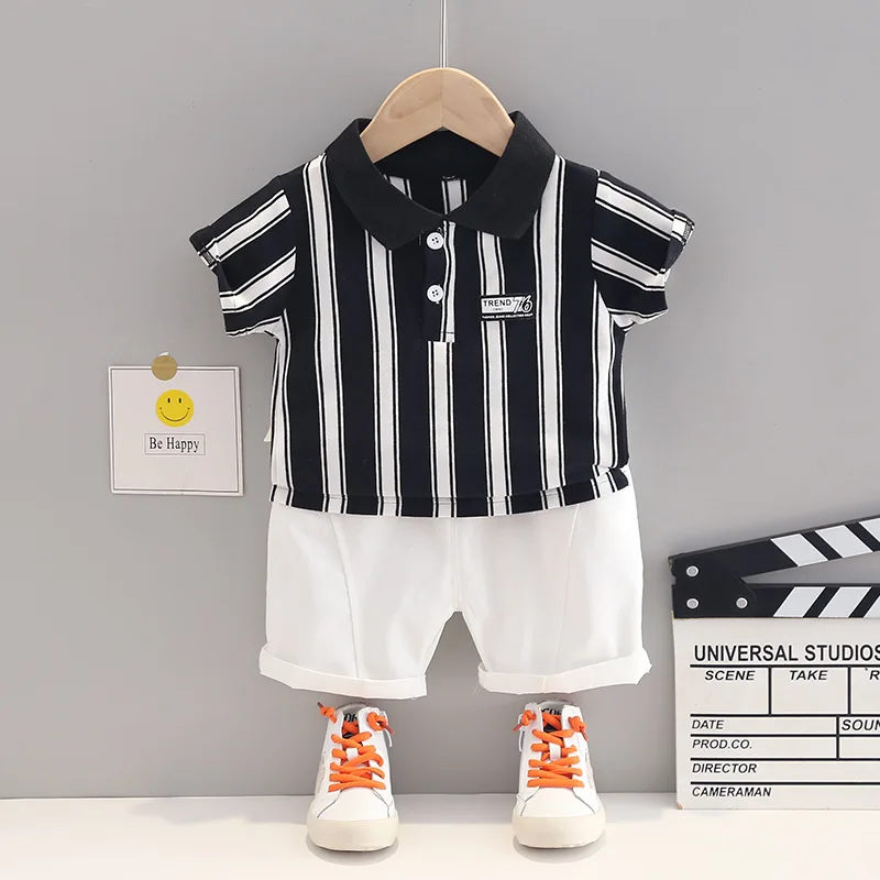 

IENENS Baby Clothing Sets Short Sleeve Polo-shirt + Shorts Outfits Kids Suits Toddler Infant Boys Casual Summer Clothes