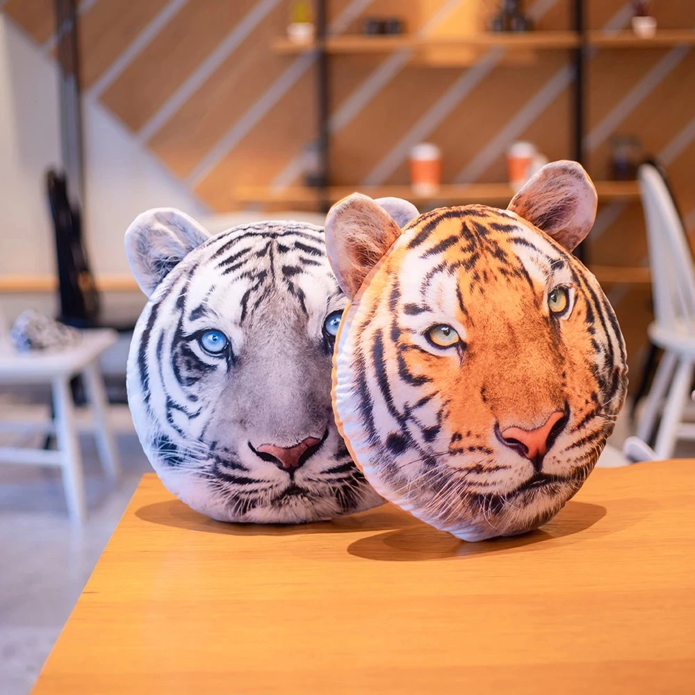 

38/58cm 3D Lifelike Tiger Plush Toy Stuffed Sofa Pillow Soft Chair Seat Cushion Simulation Plush Tiger Animal Dolls Xmas Gift