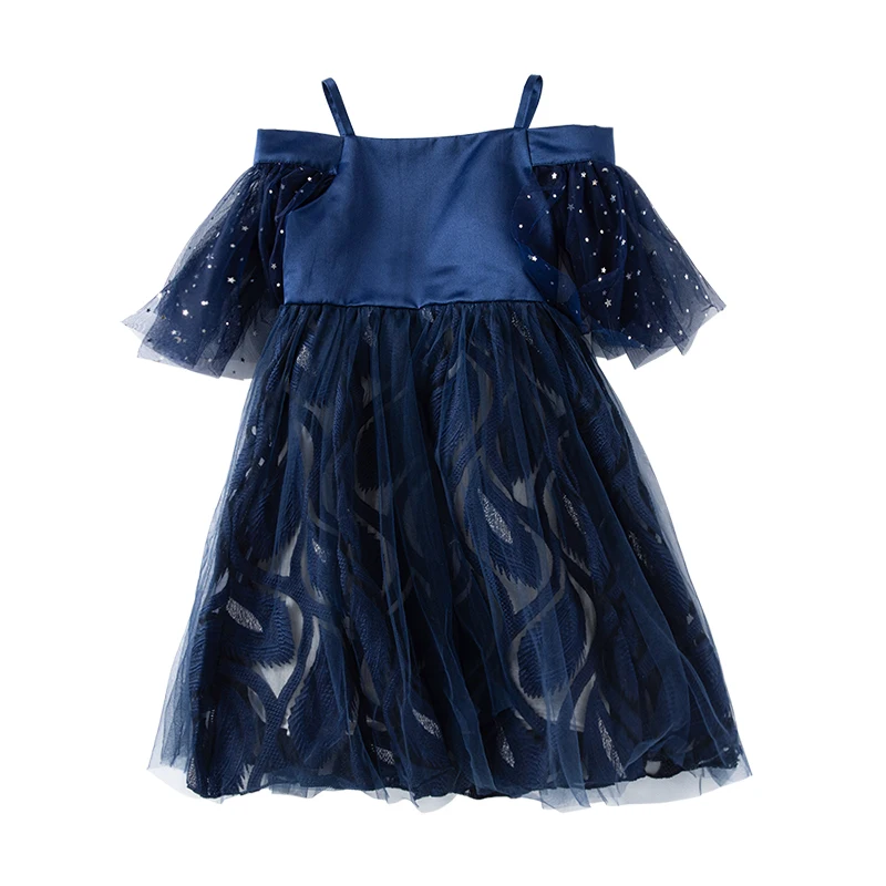 

2022 Summer Teen Girls Princess Dress Sequined Mesh Patchwork Children Clothing Fashion Party Kids Off Shoulder Dresses Cute