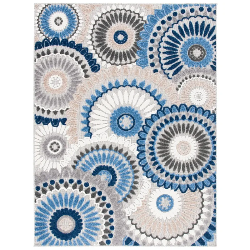 

Brynn Indoor/Outdoor Area Rug, Grey/Blue, 5' x 8'