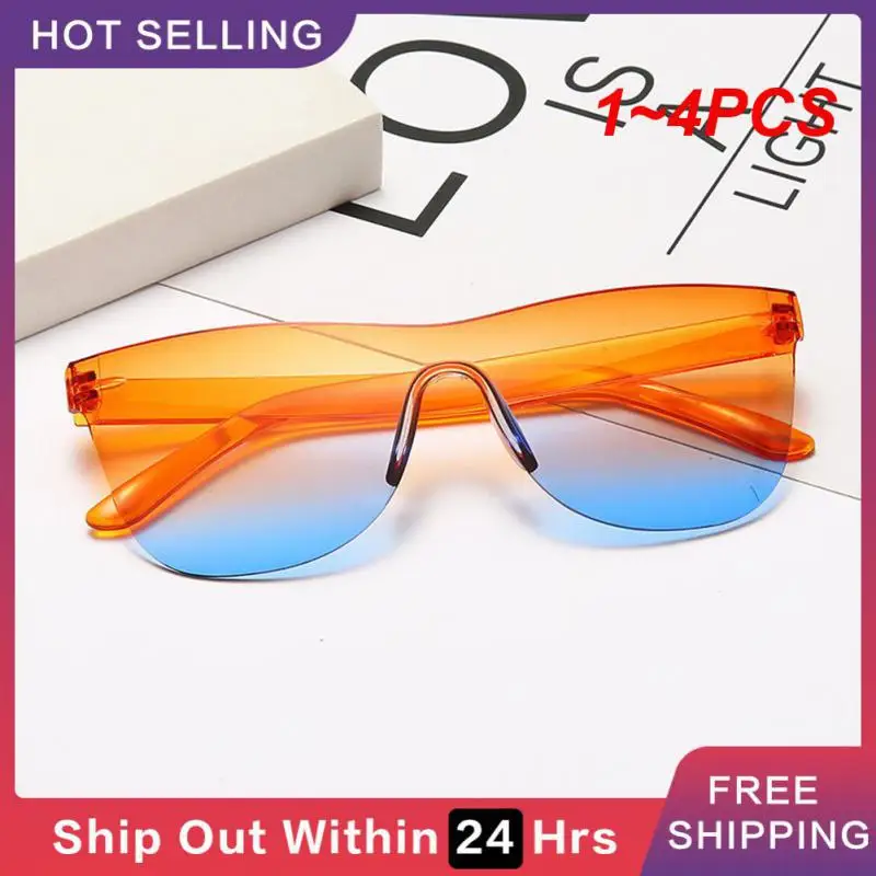 

Солнцезащитные очки для вождения унисекс, безрамные градиентные солнечные очки, оверсайз, 1-4 шт.