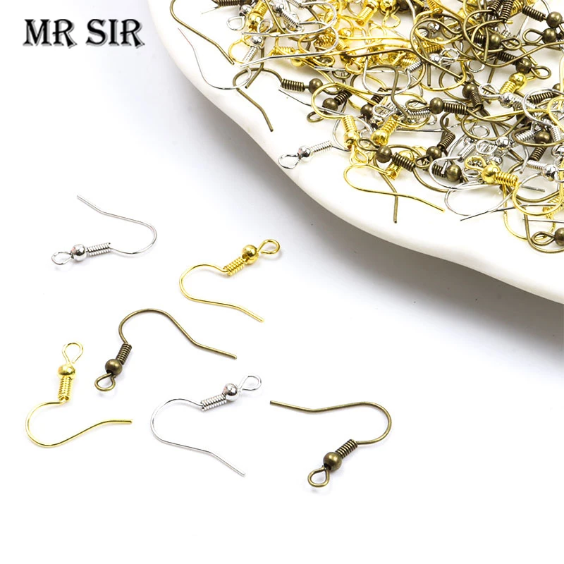 Крючки для сережек 50 шт./лот 19x18 мм цвет золото серебро античная бронза фурнитура