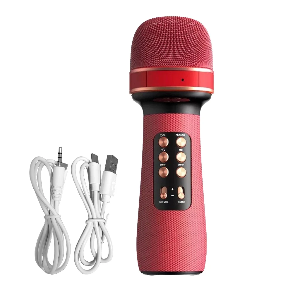 

Беспроводной конденсаторный микрофон для пения дома KTV музыкальная вечерние Поддержка TF-карты