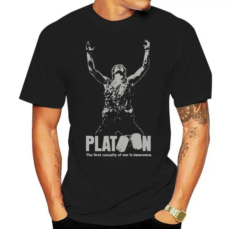 

Platoon Movie Poster T Shirt Black All Sizes For Youth Middle-Age The Elder Tee Shirt
